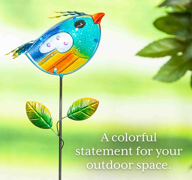 A colorful statement for your outdoor space. 