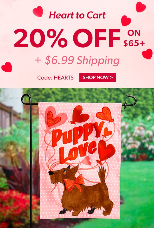 Heart to Cart 20% off $65 + 6.99 Shipping Code HEARTS Swoon-Worthy Steals >