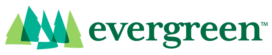 Evergreen Logo with Christmas Trees